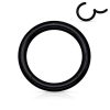 Black Surgical Steel Clip-in Segment Ring Piercing