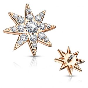 Gold plated microdermal piercing